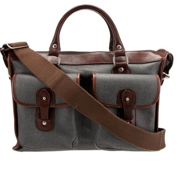 👜 Ghurka Express No. 2 Canvas & Leather Messenger Bag | USA Made - Picture 3 of 16